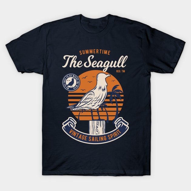 The Seagull T-Shirt by LineXpressions